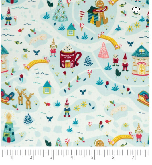 Gingerbread Village Christmas Cotton 100% Cotton -