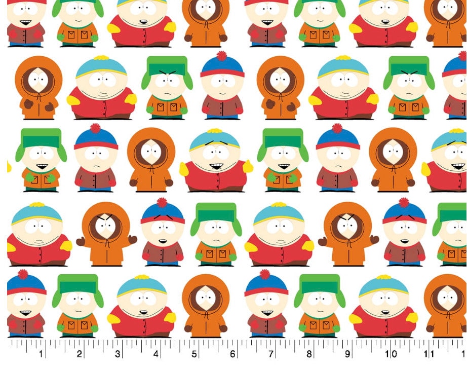 South Park Fabric Cotton Fabric 100% Cotton - Licensed Fabric