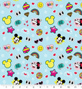 Mickey and Minnie Mouse Vintage Cartoon Icon Cotton Fabric - 100% Cotton - Licensed Fabric