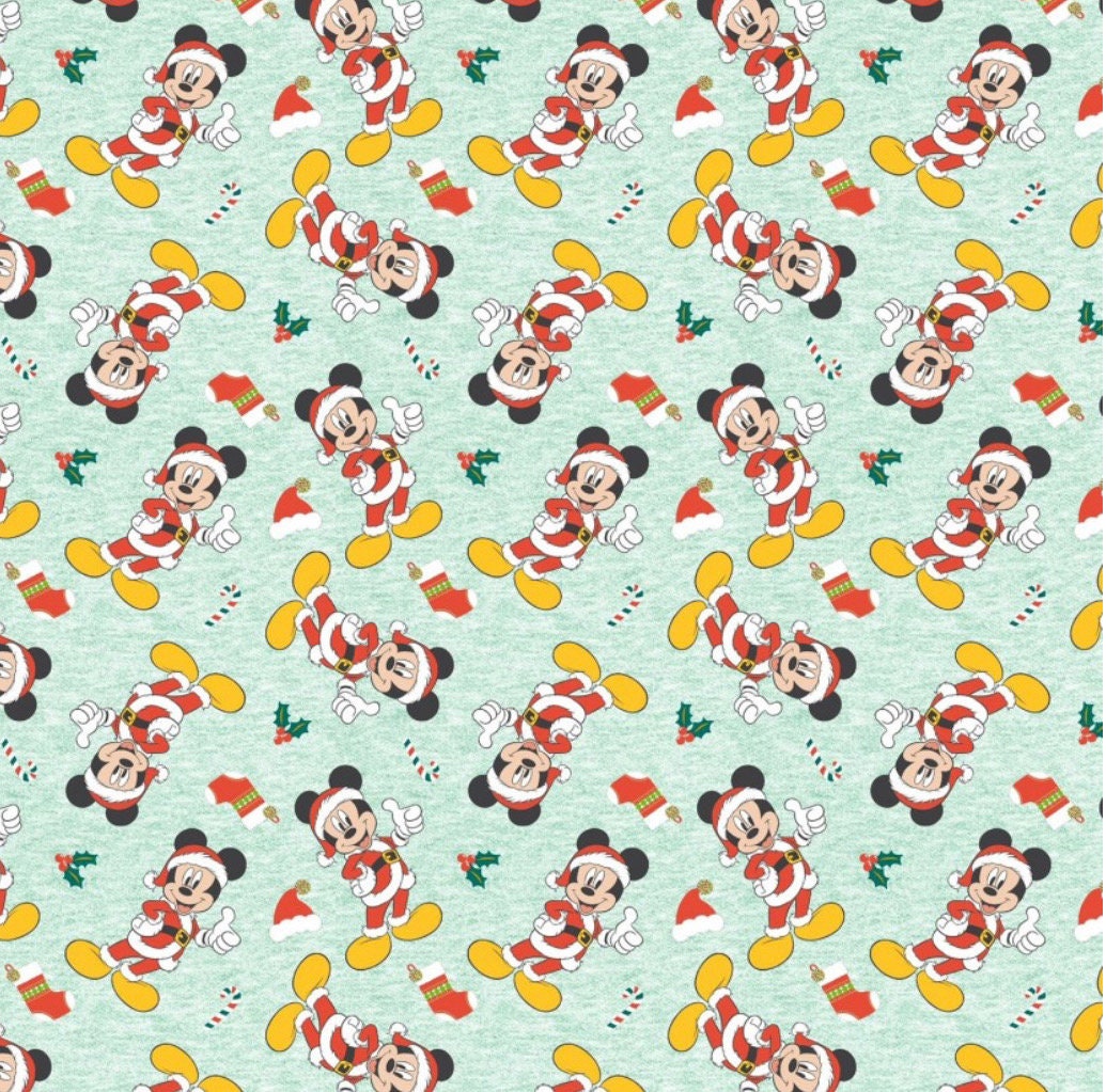 Mickey Friends Christmas character fabric-  100% Cotton -SPR77328-A620210 Licensed Fabric