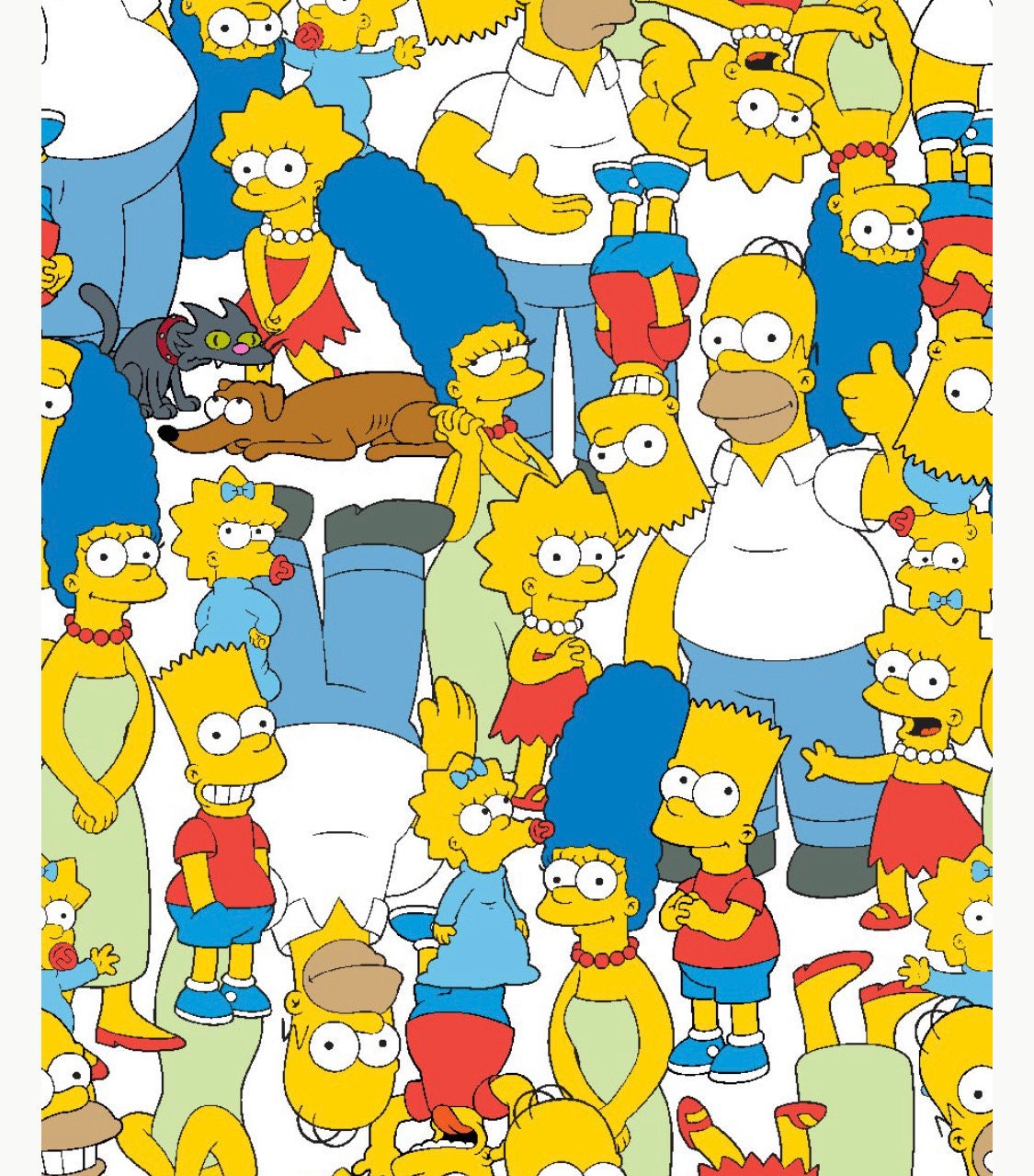 The Simpson’s Packed Cotton Fabric- 100% Cotton - continuous cuts-