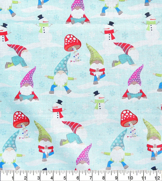 Blue Gnome Yoga Cotton fabric  100% Cotton -