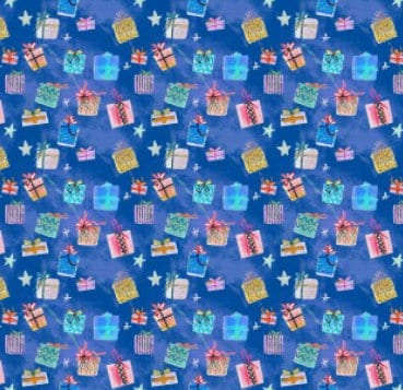 Christmas Peace Christmas Presents Cotton Fabric - cut to size  PSF120-21397