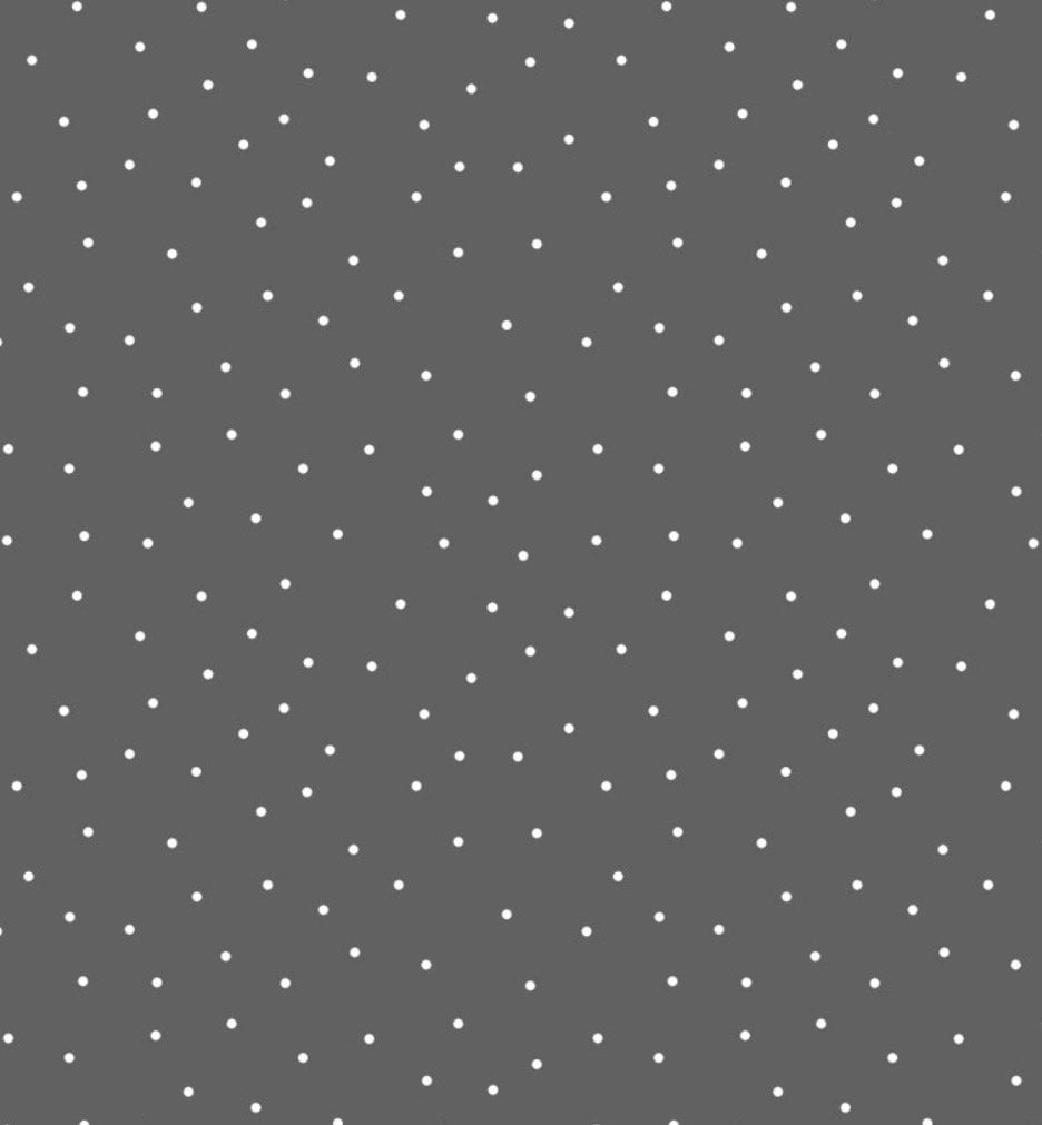 Kimberbell Basics - tiny dots - white dots on gray 100% Cotton - MAS8210-KW -  Blender