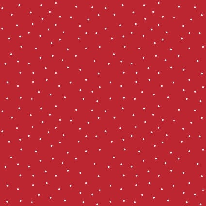 Kimberbell Basics - tiny dots - White dots on Red - 100% Cotton -MAS8210-R2 -  Blender