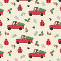 Mickey Rustic Christmas character fabric- Continuous Cuts- 100% Cotton - Licensed Fabric
