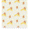 Winnie the Pooh Rainbow Jump Cotton Fabric- 100% Cotton - continuous cuts Licensed Fabric