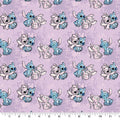 LILO and Stitch Angel Watercolor cotton fabric 100% Cotton - continuous cuts! Licensed Fabric