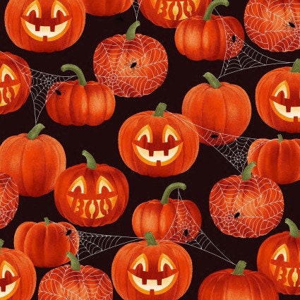 Halloween Cotton Pumpkin Cotton Fabric 100% Cotton - Fabric Traditions