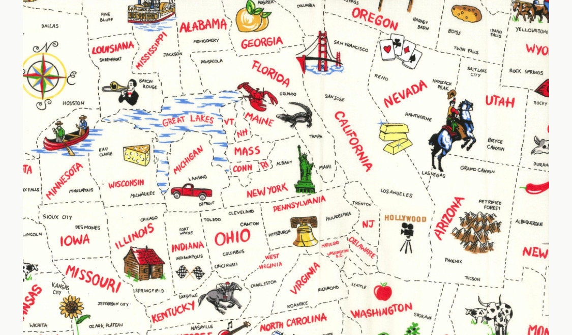 States Cotton fabric - Cream Cotton Fabric 100% Cotton - Fabric - continuous cuts Planes, Trains, Trucks