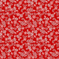 Red Rhapsody Dotted Blossoms - 100% Cotton -Continuous cuts KAS14077-10