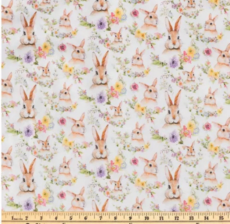 Easter Bunny Wreaths 100% Cotton- Continuous Cuts