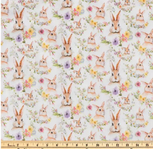 Easter Bunny Wreaths 100% Cotton- Continuous Cuts