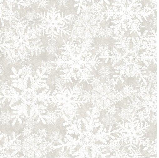 Nature's Winter Snowflake Christmas Cotton Fabric Snowflakes - cut to size - 1/4 yard, 1/2 yard, fat quarters -