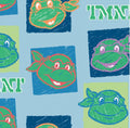 TMNT Fabric-Continuous cuts, Teenage Mutant Ninja Turtles Licensed Fabric - Light blue