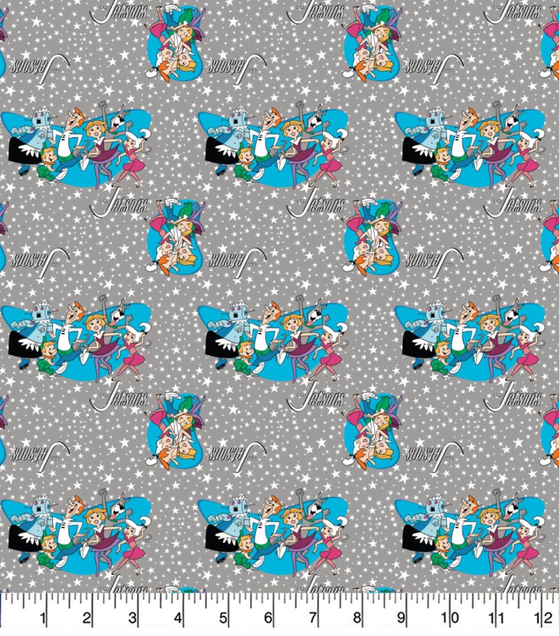 The Jetsons Retro Pop Culture Character - Family Tokens fabric 100% Cotton - Continuous Cuts Licensed Fabric