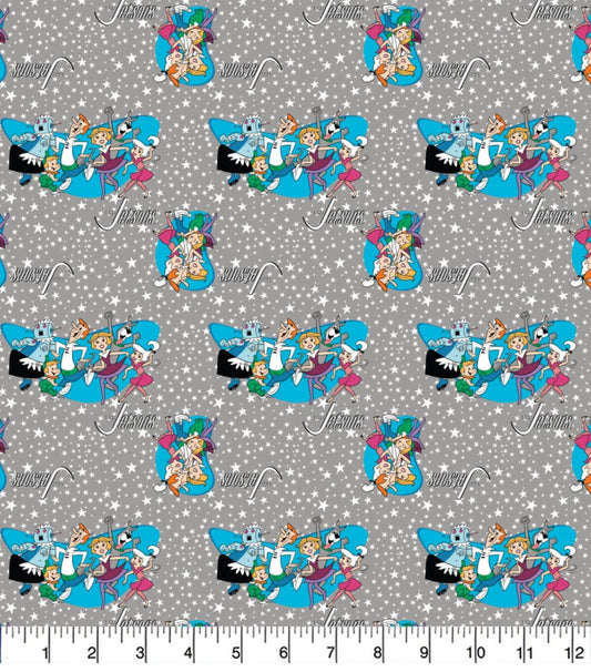 The Jetsons Retro Pop Culture Character - Family Tokens fabric 100% Cotton - Continuous Cuts Licensed Fabric