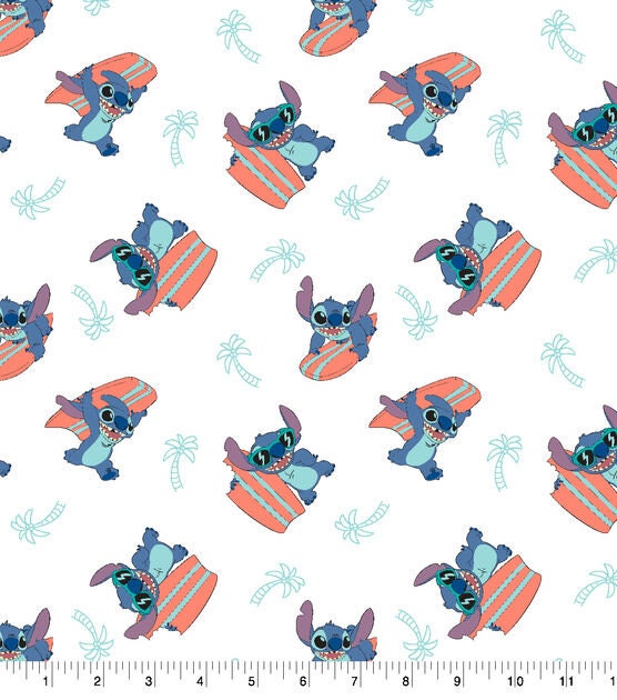 LILO and Stitch Surf Board Disney  Cotton fabric- 100% Cotton - continuous cuts! Licensed Fabric