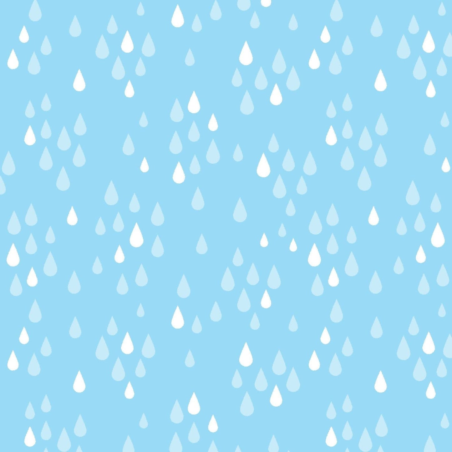 Rain Blue Showers - Let it Grow Cotton Fabric - 100% Cotton - 7531 11 Lt Blue Showers