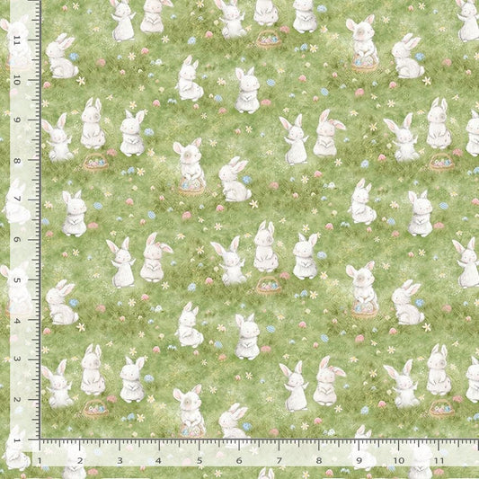 Timeless Treasures Egg Hunt cotton fabric- 100% Cotton- by the 1/2 yard continuous cuts