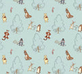 Winnie the Pooh Group Cotton Fabric- 100% Cotton - Licensed Fabric