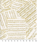 Sheet Music on Cream 100% Cotton fabric- Hi Fashion
