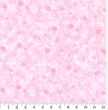 Fairy Swirls - Light Pink - Fabric Traditions Continuous cuts -100% Cotton - Blender