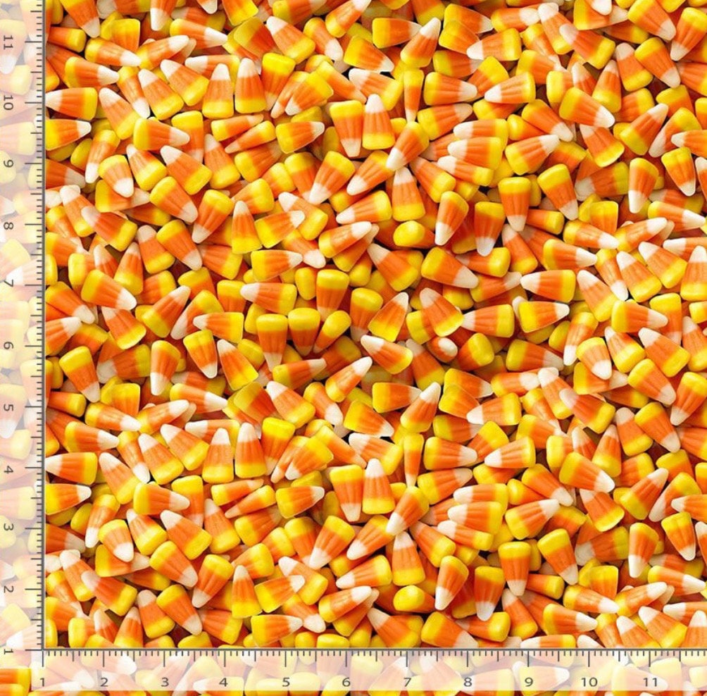 Candy corn Fabric- thanksgiving- fall- autumn- 100% Cotton -TT-Boo CD2938 Corn - Packed Candy Corns