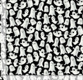 Timeless treasures cotton Halloween fabric- Fabric- Fat Quarters -100% Cotton -TT-Boo CD2931 Black - Ghost