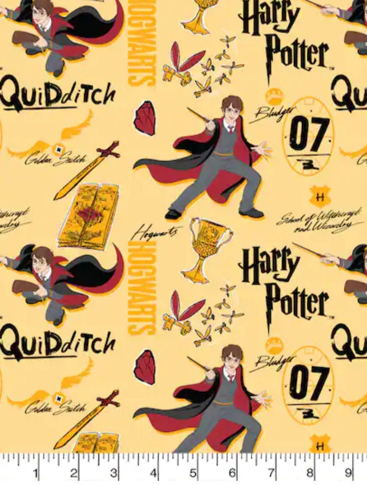 Camelot Harry Potter Quidditch Toss Cotton fabric 100% Cotton -