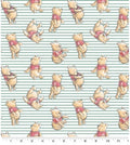 Winnie the Pooh Stripe Cotton Fabric - 100% Cotton - Licensed Fabric