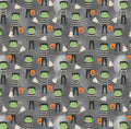 Tricks and Treats Halloween Flashlight Frankie - Fabric- -100% Cotton - Paintbrush Studios