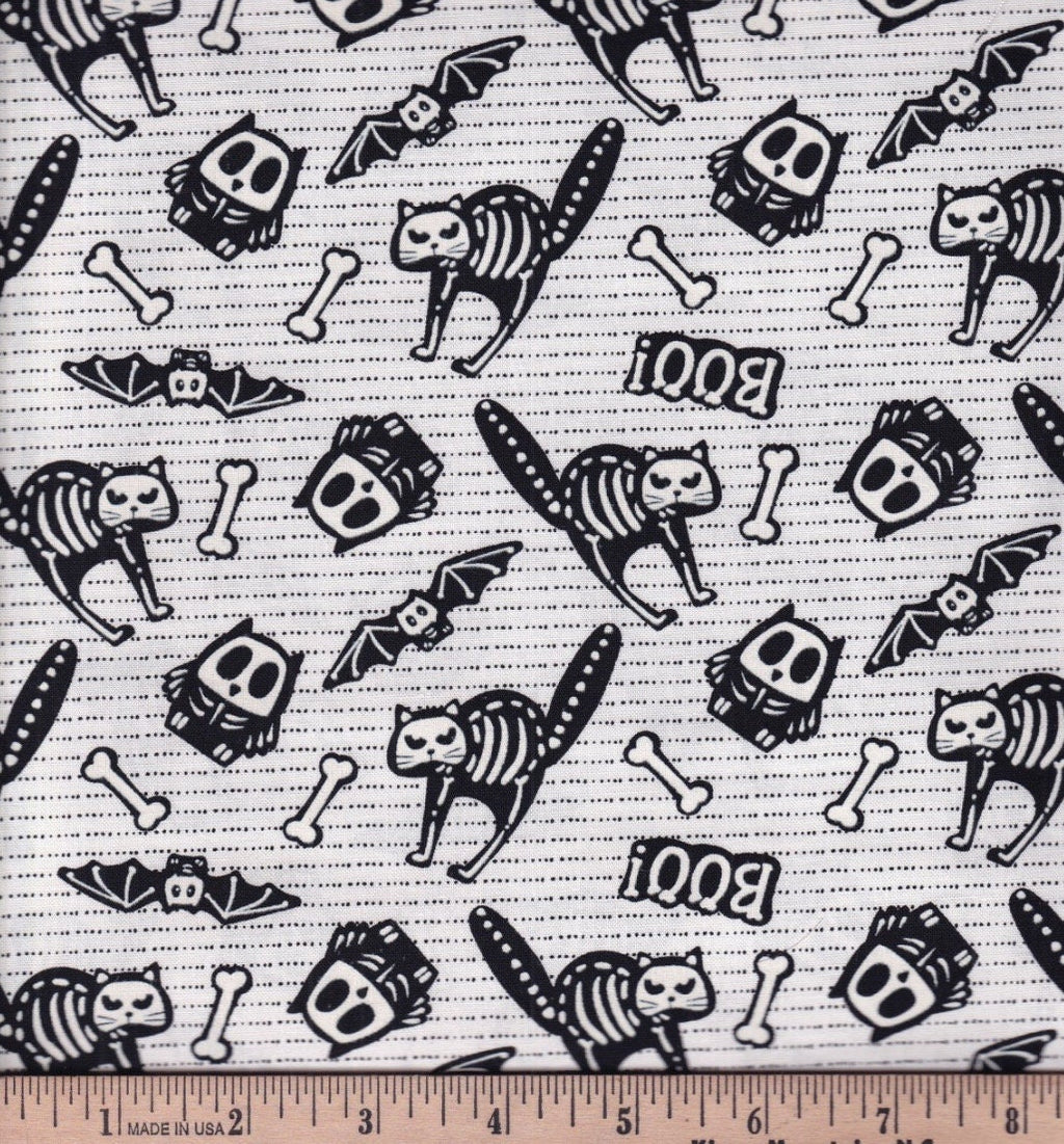 Glow Ghosts Cotton fabric- Halloween cotton fabric- Fabric- Fat Quarters -100% Cotton Henry Glass-9606G 9