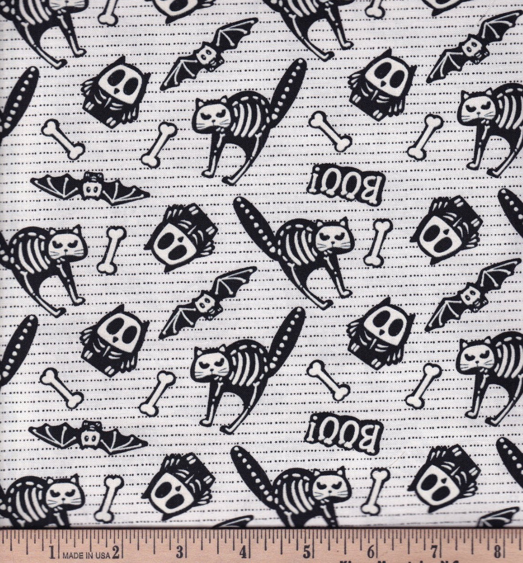 Glow Ghosts Cotton fabric- Halloween cotton fabric- Fabric- Fat Quarters -100% Cotton  Henry Glass-9606G 9