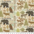 Live Love Lodge Cotton fabric-- Fat Quarters - 100% Cotton -DT-Live, Love, Lodge WA-3439-8C-1 Live, Love, Lodge Allover