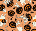 Winnie the Pooh Happy Halloween Cotton Fabric - 100% Cotton - continuous cuts Licensed Fabric