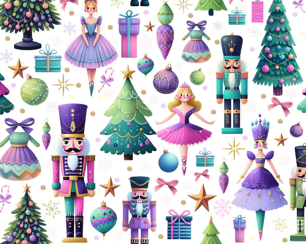 Nutcracker Wonderland Cotton fabric- Nutcracker Fabric- 100% Cotton - Continuous Cuts