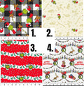 The Grinch Christmas character fabric- 1/4 yard, 1/2 yard, Fat Quarter - 100% Cotton -