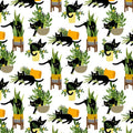 Just Purrlanted Cotton Fabric - 100% Cotton - Fabric - continuous cuts Stella-DLW2662