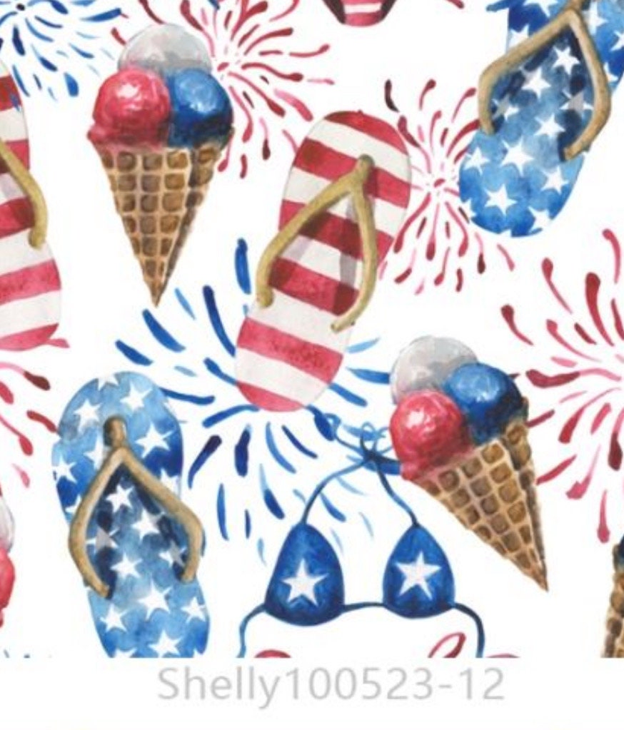 Patriotic cotton  fabric- 100% Cotton - continuous cuts