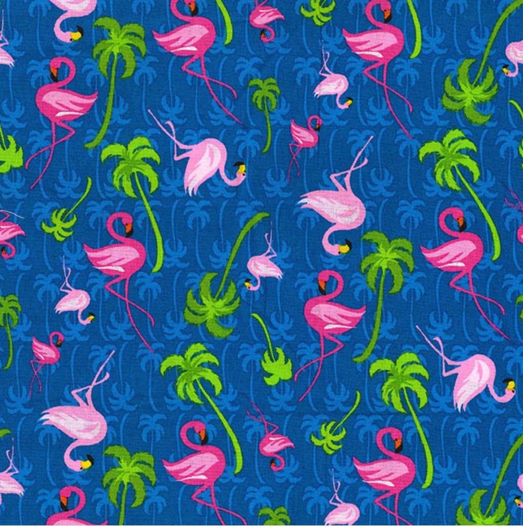 Flamingo Tropics Cotton Fabric- 100% Cotton Fabric Traditions