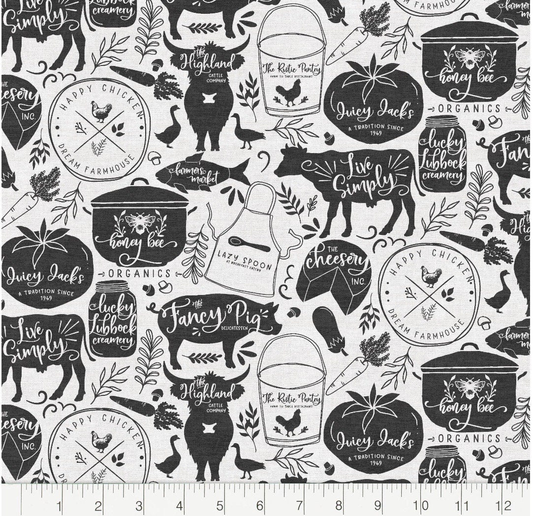 Modern Farmhouse Stax fat quarter bundle- Fabric - x5 Fat Quarters- Fabric Editions
