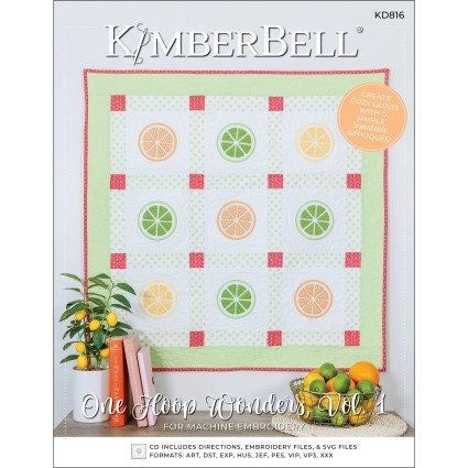 Kimberbell One Hoop Wonders, Vol.1  Booklet and Embroidery CD-   Designer: Kim Christopherson, Kimberbell -Machine Embroidery CD KID816