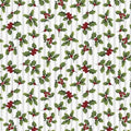 Holiday at Home Holly Christmas Fabric 100% Cotton BEN13039-09 Holiday at Home Hometown Holly - Continuous Cuts