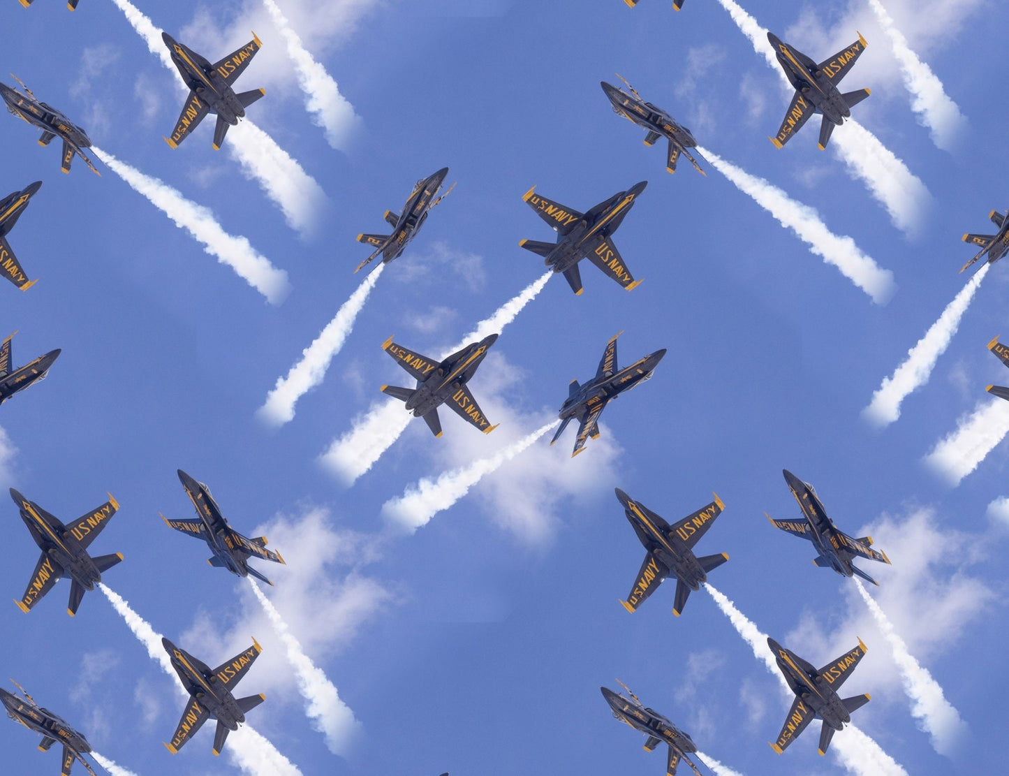 Blue Angel All All Over Airplane Fabric - 100% Cotton - Sky - Plane - Flight - Boy - Clouds - DX4910 3C 1