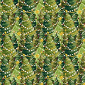 Christmas Trees 100% Cotton Fabric continuous cuts - CLTY4121-21 Continuous Cuts - Fast Shipping -