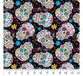 Folkloric Skulls Fat Quarters Cotton Fabric- 100% Cotton- David Textiles
