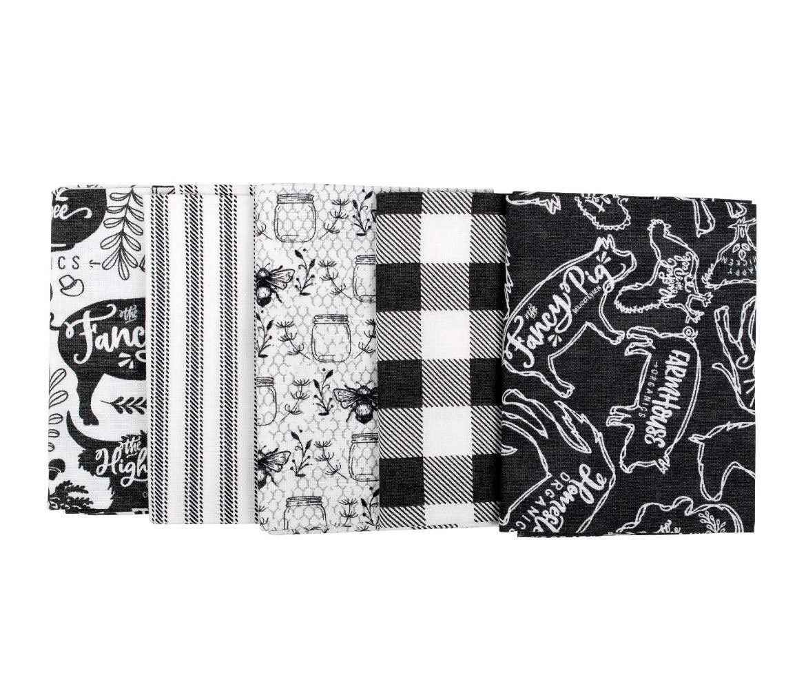 Modern Farmhouse Stax fat quarter bundle- Fabric - x5 Fat Quarters- Fabric Editions