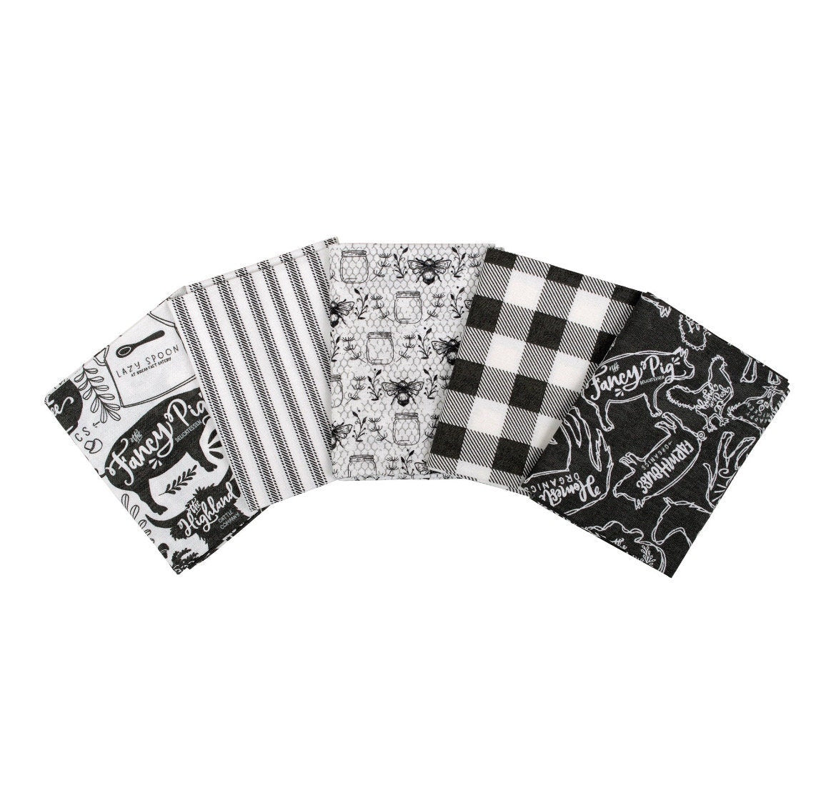 Modern Farmhouse Stax fat quarter bundle- Fabric - x5 Fat Quarters- Fabric Editions