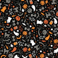 Pumpkins and Potions Black Scatter Kimberbell Halloween Fabric - Kimberbell - Maywood Studios - Cotton Halloween Fabric